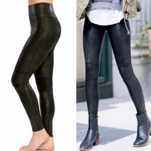 *NWT* SPANX Faux Leather Moto Black Legging